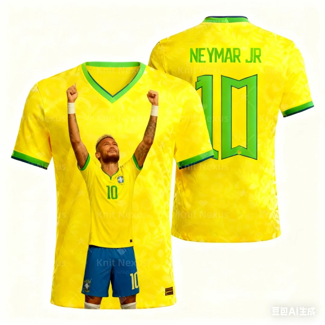 نيمار مروحة تذكارية لكرة القدم جيرسي ثلاثية الأبعاد الطباعة الصيف الرياضة الجافة بسرعة تي شيرت رجالي ملابس الأطفال المحملة امرأة