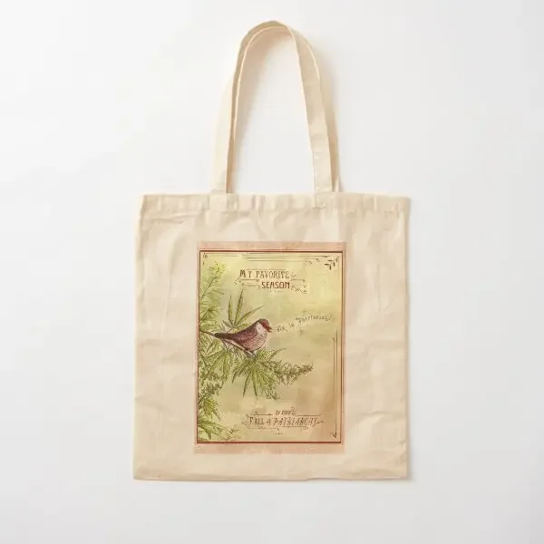 

My Favorite Season Is The Fall Of Patria Canvas Bag Travel Reusable Casual Foldable Grocery Shopper Unisex Fabric Fashion Women