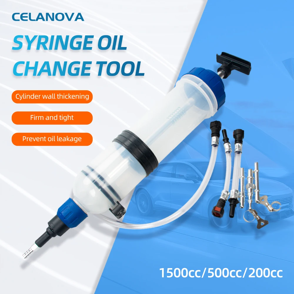 Syringe Type 1.5L Gear Car Oil Extractor Pump Dispenser, Oil Dispenser, Pumping Dual-purpose Filling Brake Oil Replacement Tool