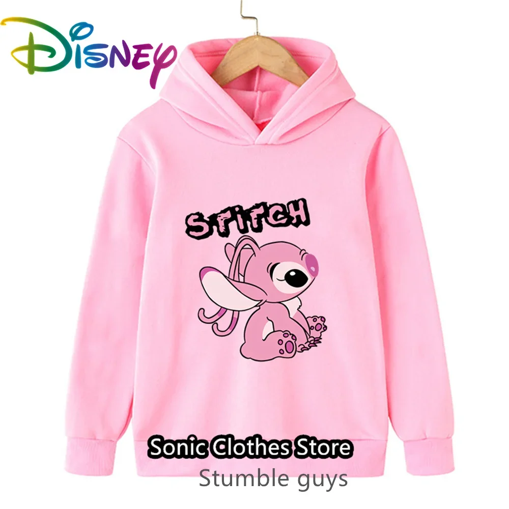 ستيتش ديزني للأطفال هوديي الخريف الفتيات أزياء فضفاضة عارضة أكتيفيوير 3-14Y
