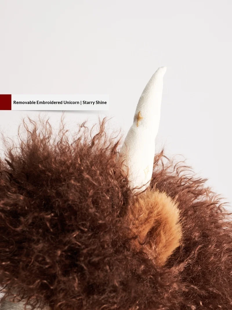 

Dreamland Plush Horse Soft Curly Beach Wool Hair Brown White Stuffed Animal Zodiac Year Birthday Gift For Kids And Horse Lovers