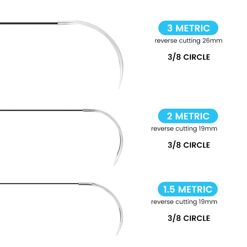 5 قطعة إبرة طبية للأسنان خياطة الموضوع ممارسة الجراحية خياطة الحرير غرز 2/0 3/0 4/0 تمارين المظاهرات التعليمية