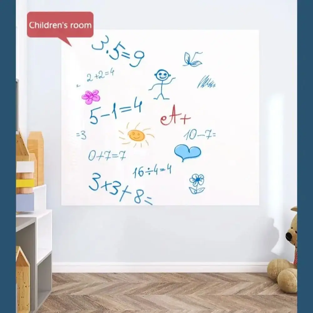 Electrostatic Whiteboard Sticker Reusable PP Teaching Graffiti Drawing Board Removable Household Erasable Whiteboard