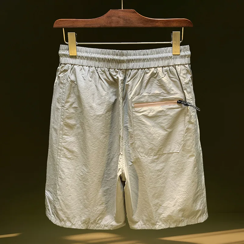 

Quick drying shorts for men in summer, thin, loose, casual, trendy, elastic waisted, sporty cropped pants