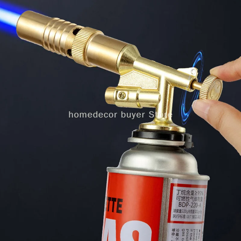 แก๊ส Burner เชื่อมไฟฉายแบบพกพา Blowtorch ทองแดงสูงอุณหภูมิทองเหลืองแก๊สไฟฉาย Brazing SOLDER เชื่อม Plumb เครื่องมือ