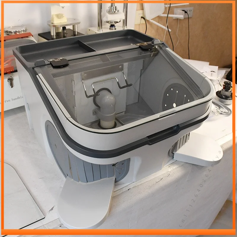 Dust Cover with Lamp Grinder Polishing Denture Dust Cover Dust Box with Vacuum JT-69