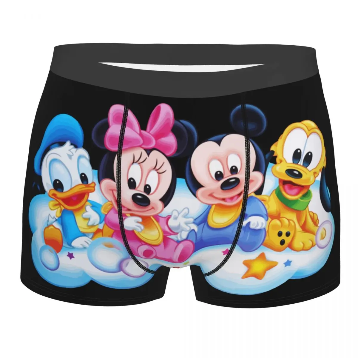 Custom Novelty Mickey Mouse Boxers Shorts Panties Men's Underpants Comfortable Donald Duck Minnie Briefs Underwear