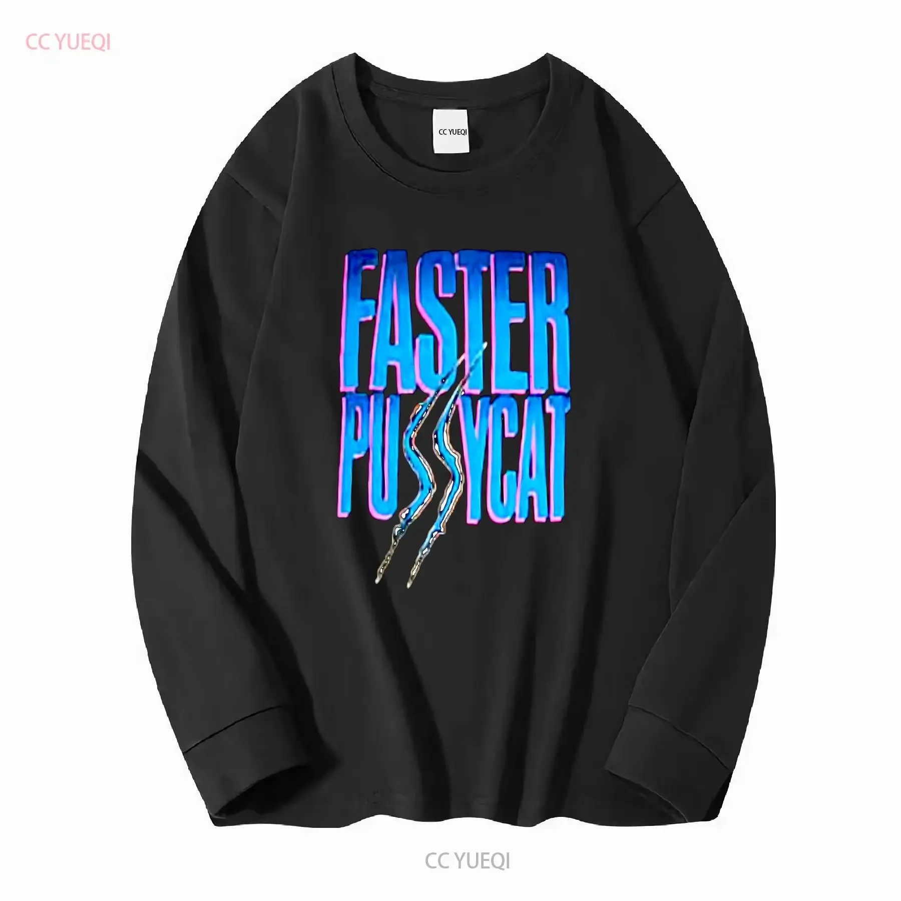 Faster Pussycat Band T shirt Black great new long or short sleeves vintage Washed Casual fashion homme Breathable streetwear