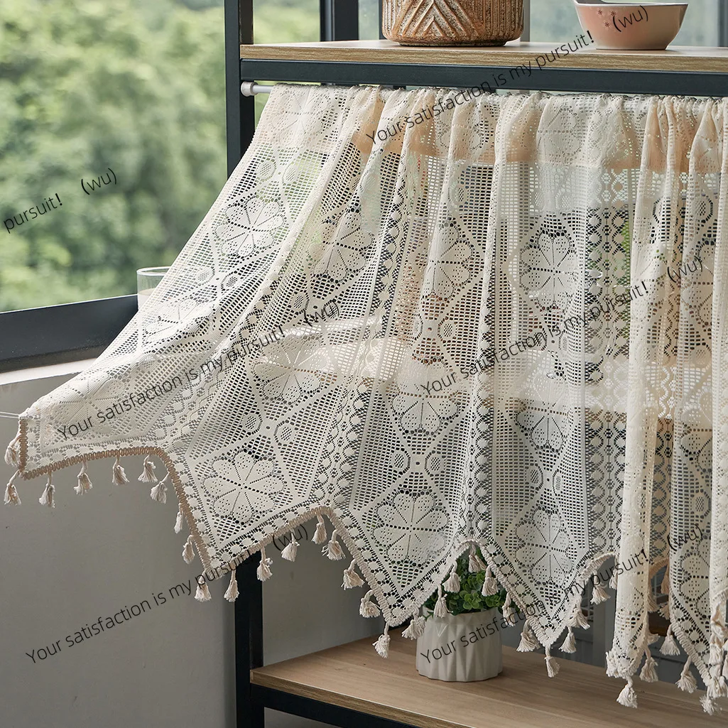 Bedroom high-end partition blocking curtain, cabinet door, coffee curtain, dust-proof yarn, no punching through rod