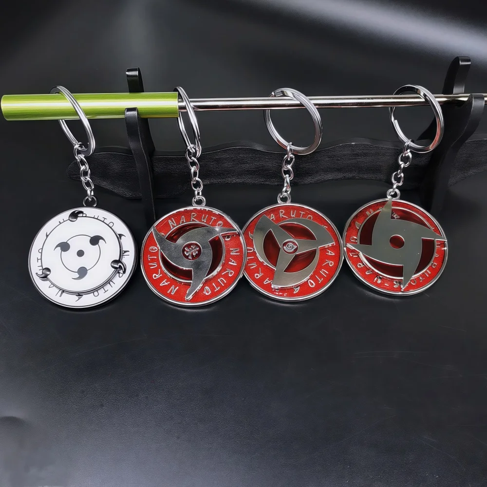 Naruto Spinning Keychain Car Key Holder Anime Pendant Gift Decor Hanging Ornament Accessory for Fans Merchandise best gift boy