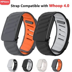 Wrist Band Soft-Touch Silicone Waterproof and Sweatproof Adjustable Strap Compatible for WHOOP 4.0 Heart Rate Monitor