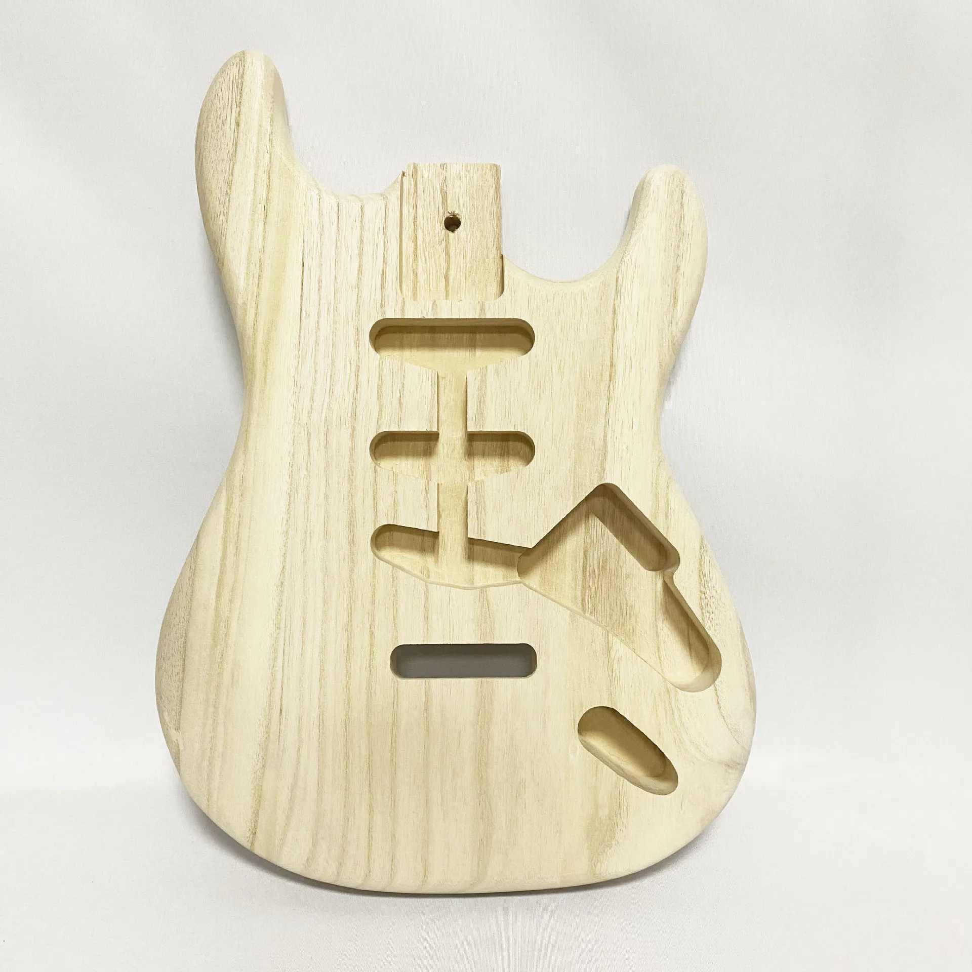 Single Coil Electric Guitar Body Paulownia Wood Unfinished  Raw DIY Spray Paint  Art Painting SSS Coil Cutout For ST Guitar Part