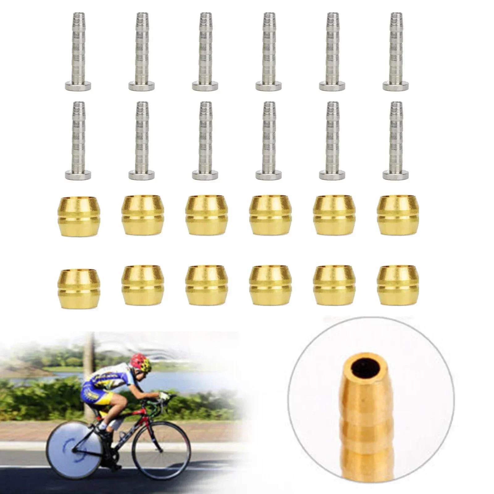 VGEBY Slang Olive Insert, 10 Set Remmen, Olijfslang & Inzetstuk Connector Set voor SM-BH90 / BH59 Hydraulische Schijfrem Slang