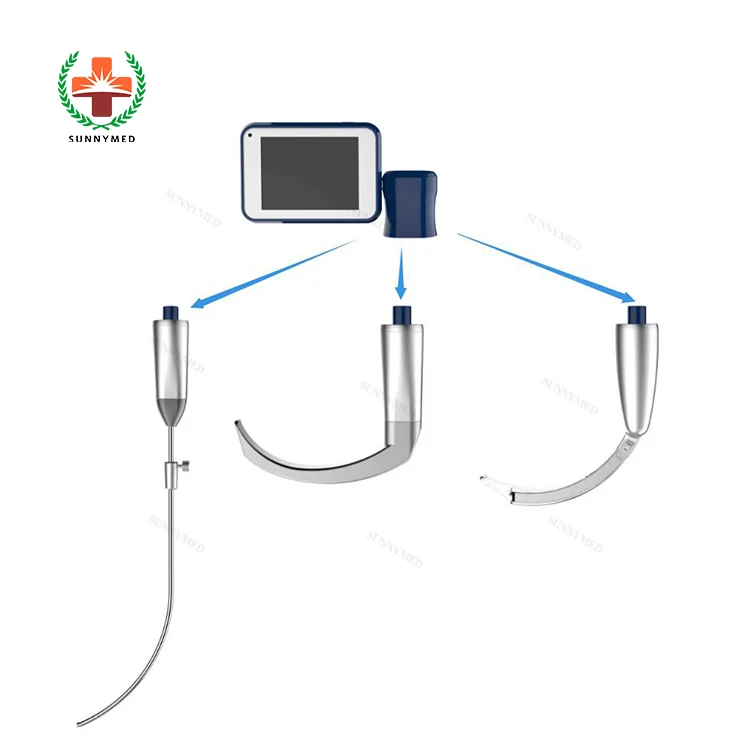 

2022 new SUNNYMED SY-P020N High definition Video Laryngoscope for airway intubation 6 Stainless Steel Blades Optional