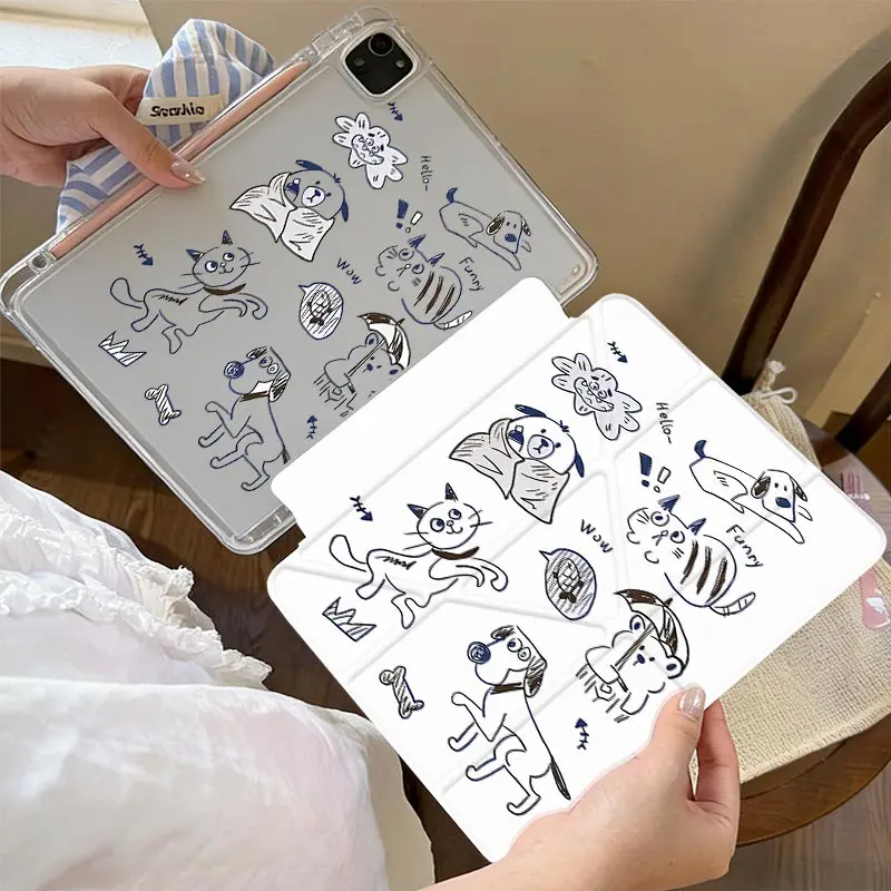 3+Y Multi-Angle Stand Cover For IPad Mini6 8.3 Air3 10.5 Pro11 iPad 10.2 7/8/9 4/5th 10.9 10th iPad A16 2025 11th Air11/13