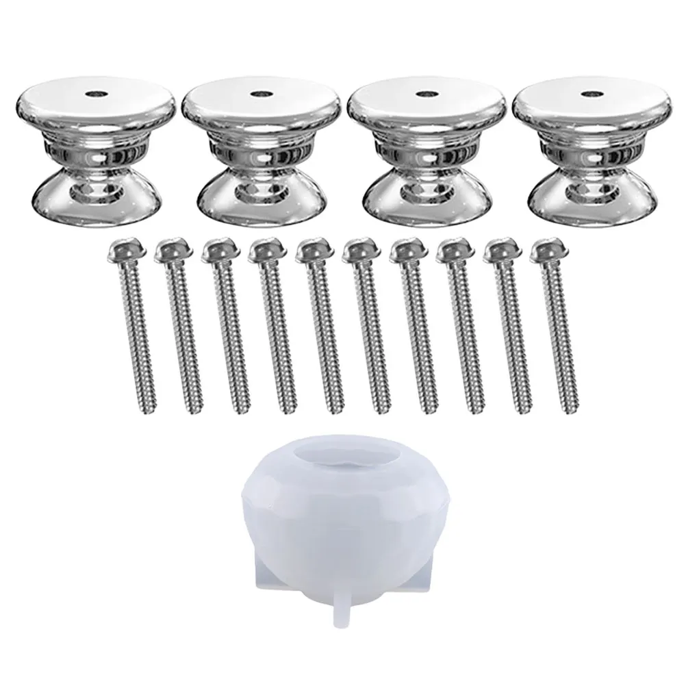 

1 комплект, форма для ручки шкафа, кристаллическая смола, шестигранная ручка для выдвижного ящика, винты для основания формы для поделок, силиконовая форма