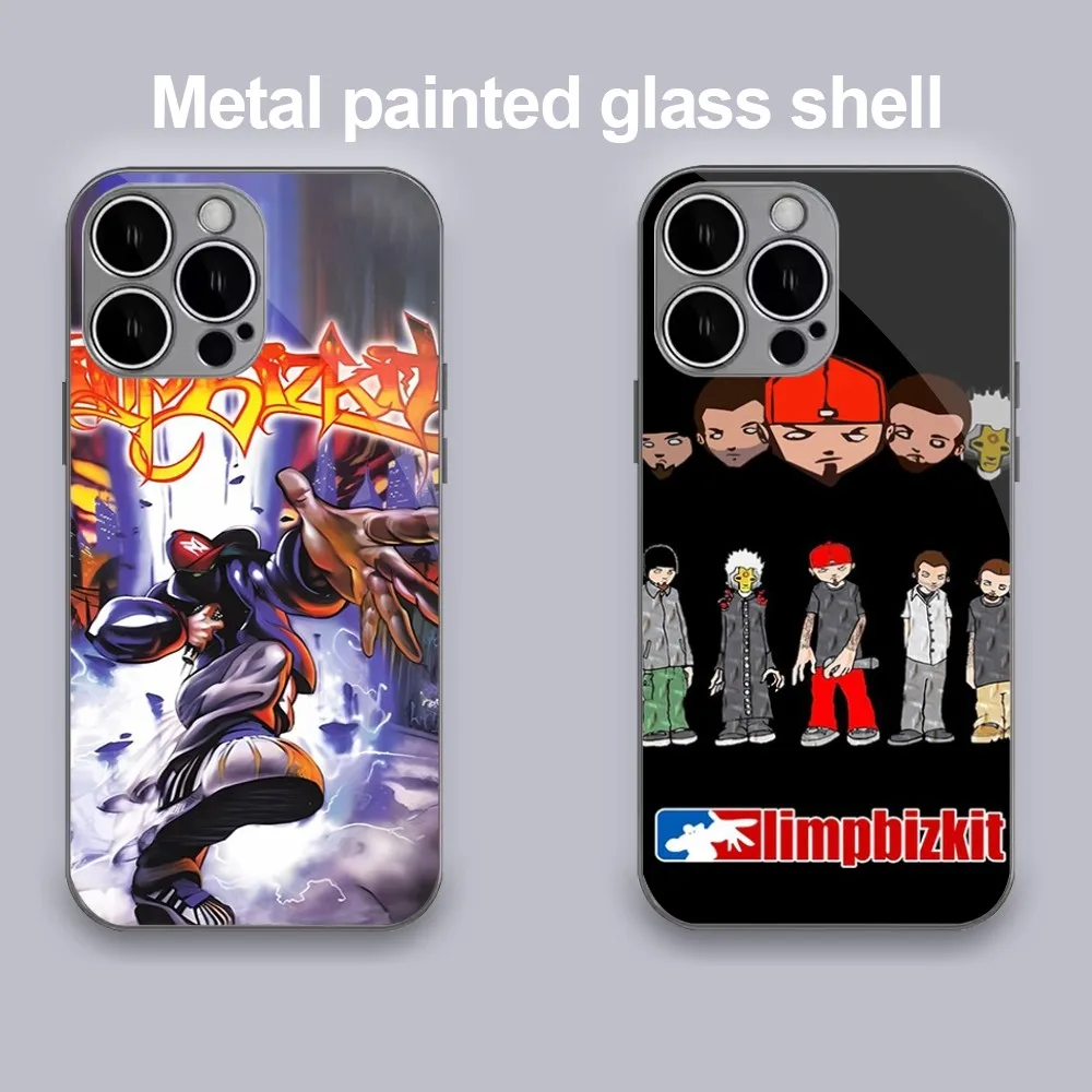 The Band Limp Bizkit Phone Case  For iPhone 11 12 13 14 Mini Plus Pro Max Metal Painted Glass Fashion Antio-Drop Shell