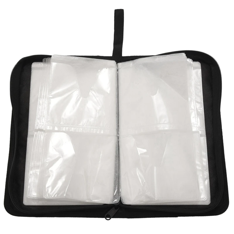 2X 80-Discs Portable Leather Storage Bag Zippered Storage Case For CD DVD Hard Disk Album - Brown