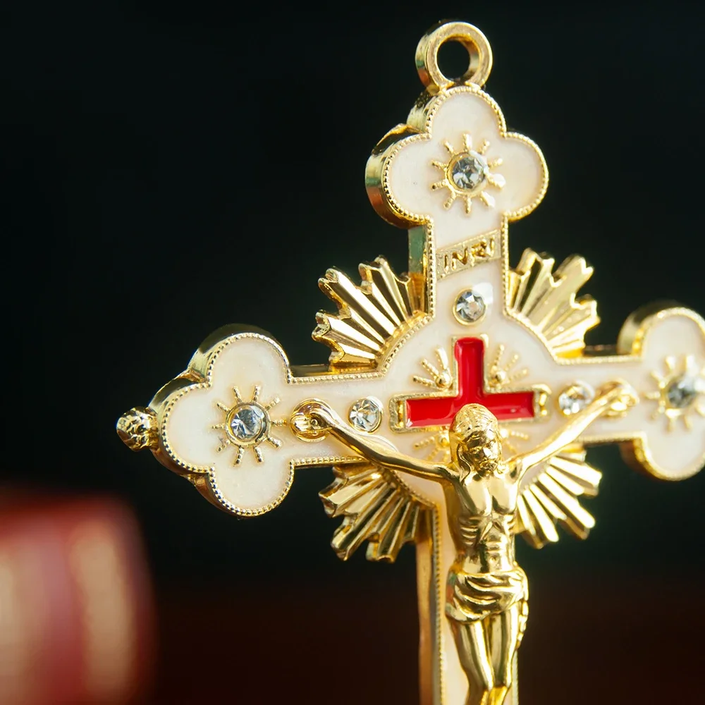 جديد 2026 صليب قائم ، صليب الطاولة ، صليب مع حامل صليب يسوع للمذبح ديكور المنزل صندوق تزيين الطاولة هدية #4