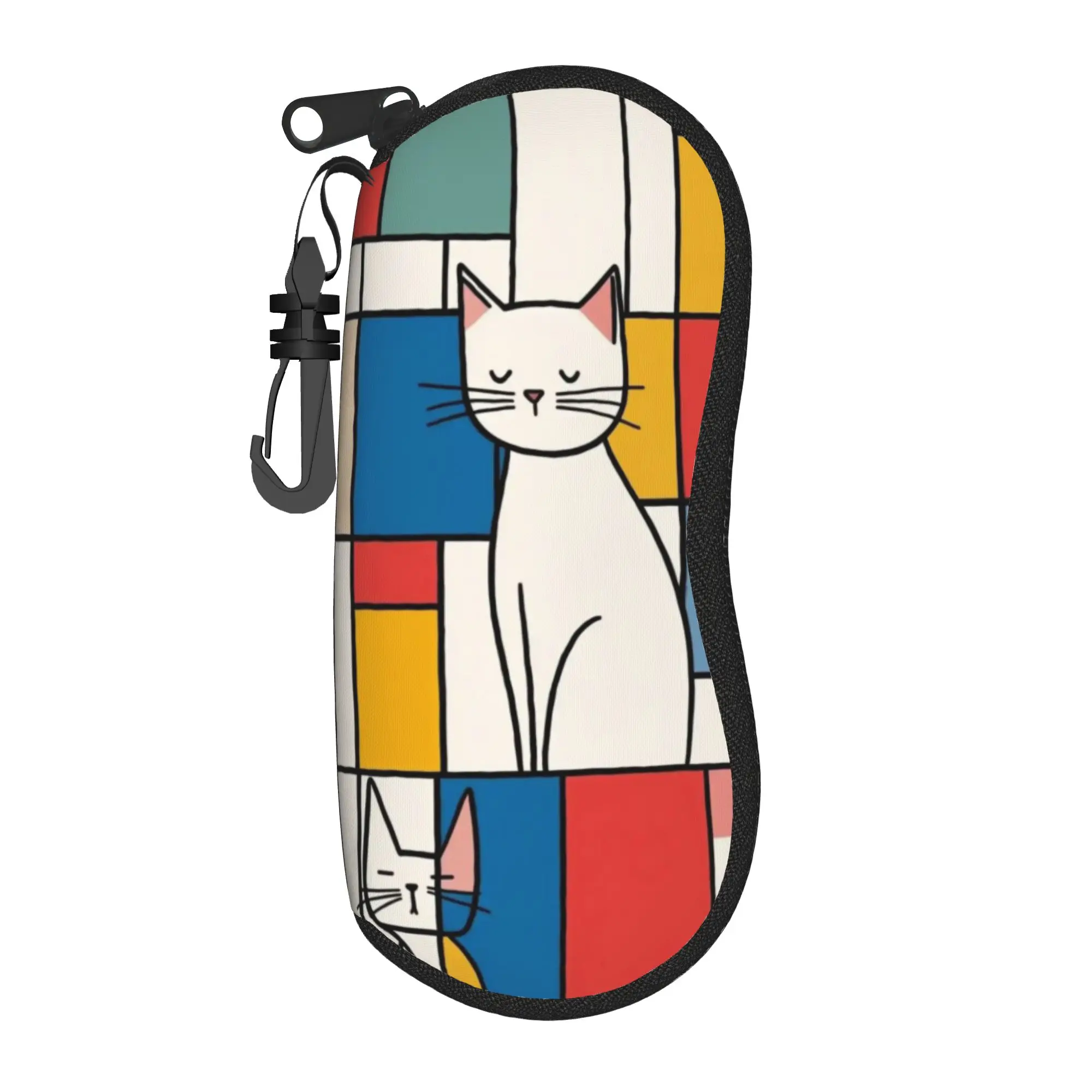 Piet Mondrian De Stijl Glasses Case Gift For Women  Box  Sunglasses Storage Box Ins Glasses Box
