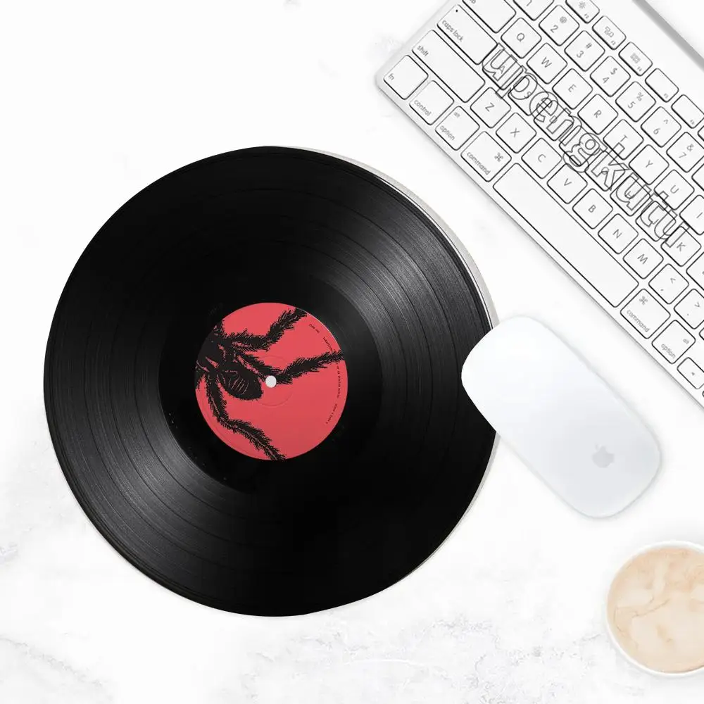 Vinyl Records Mouse Pad Round keyboard pad student computer desk pad accessories game player desktop rubber non-slip mouse pad