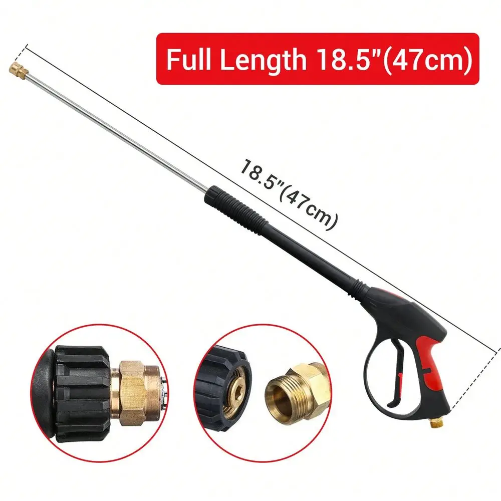 

Pressure Washer Gun High Pressure Water Spray Gun Jet Washer Car Wash Power Washer Spray Gun With 1 4 Quick Connector Tools