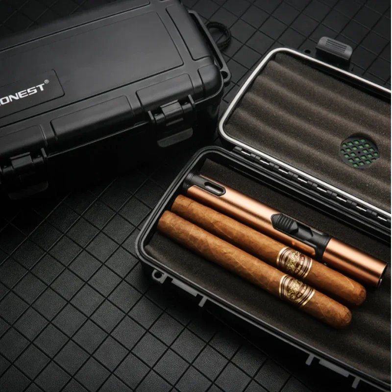 High End Humidor Cigar Box High Hardness Waterproof Cigar Case for Storage and Protect 5/10 Cigars Portable Cigar Accessories