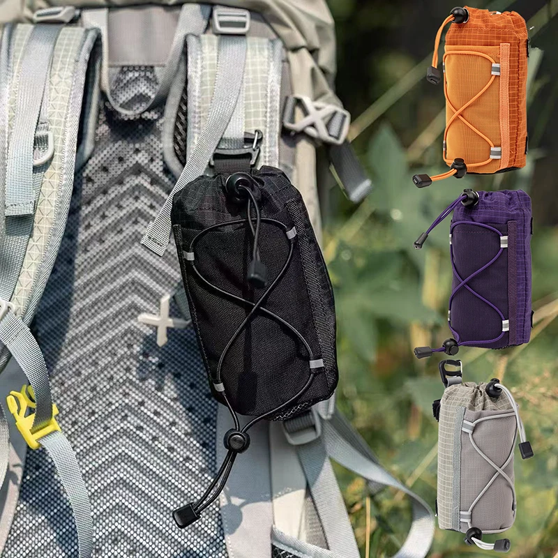 Camping Travel Kettle Bag Outdoor Sports Backpack Arm Bag Mobile Phone Hanging Bag Hiking Water Bottle Storage Pouch Expand