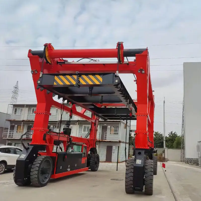 Wheeled RTG Container Crane Rubber Tyred Gantry Crane Anti-Sway Hoist System