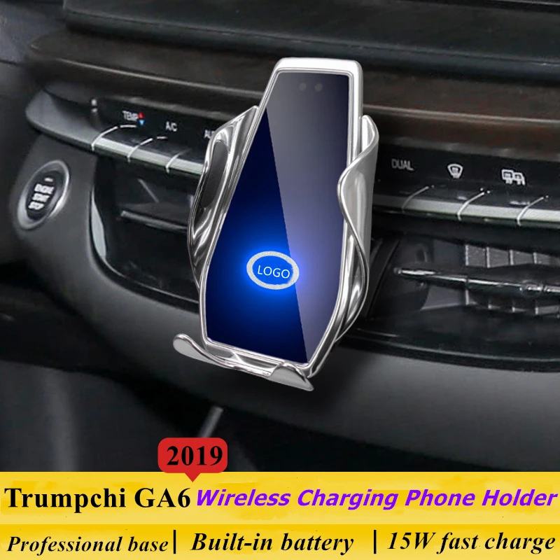 

For Trumpchi GA6 2019 Car Phone Holder 15W Qi Wireless Car Charger Stand for iPhone Xiaomi Samsung Huawei Universal