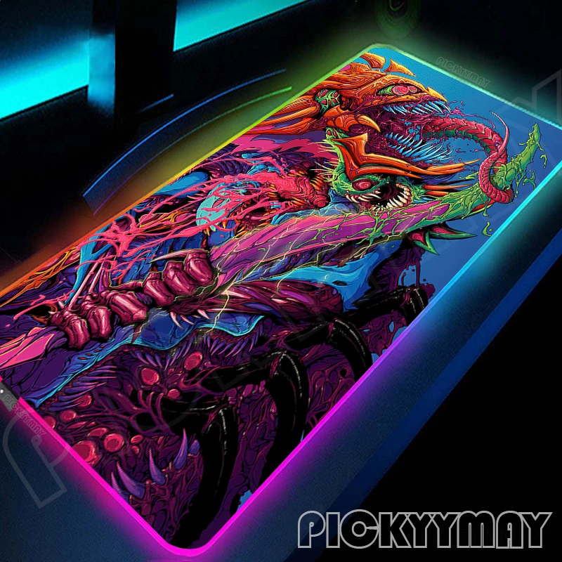 Monster Big RGB Mouse Pad XXL Gaming Mousepad LED Large Mouse Mat Gamer Mousepads Luminous Table Mats Desk Pads With Backlit