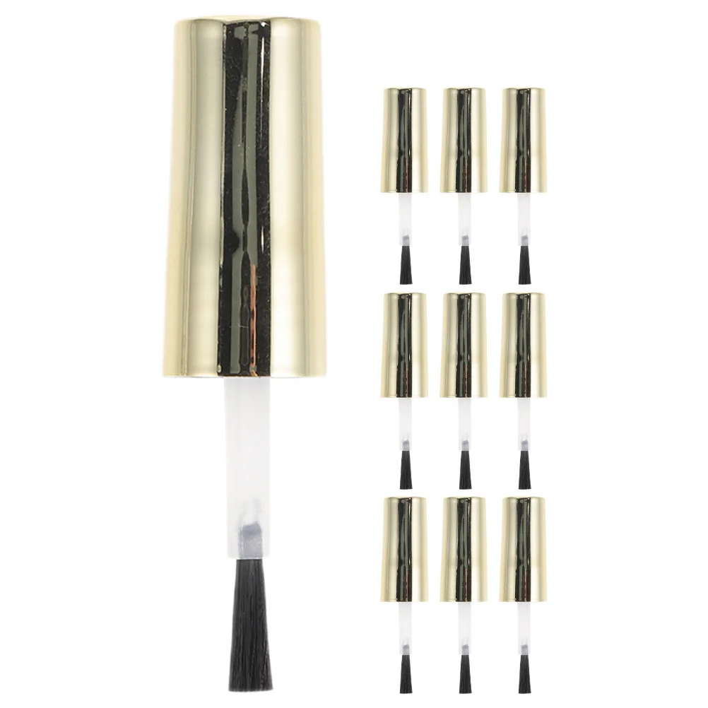 10 pezzi di tappi per bottiglie di smalto per unghie, spazzole di ricambio, piccoli tappi per bottiglie di smalto gel, durevoli e portatili, per salone di bellezza