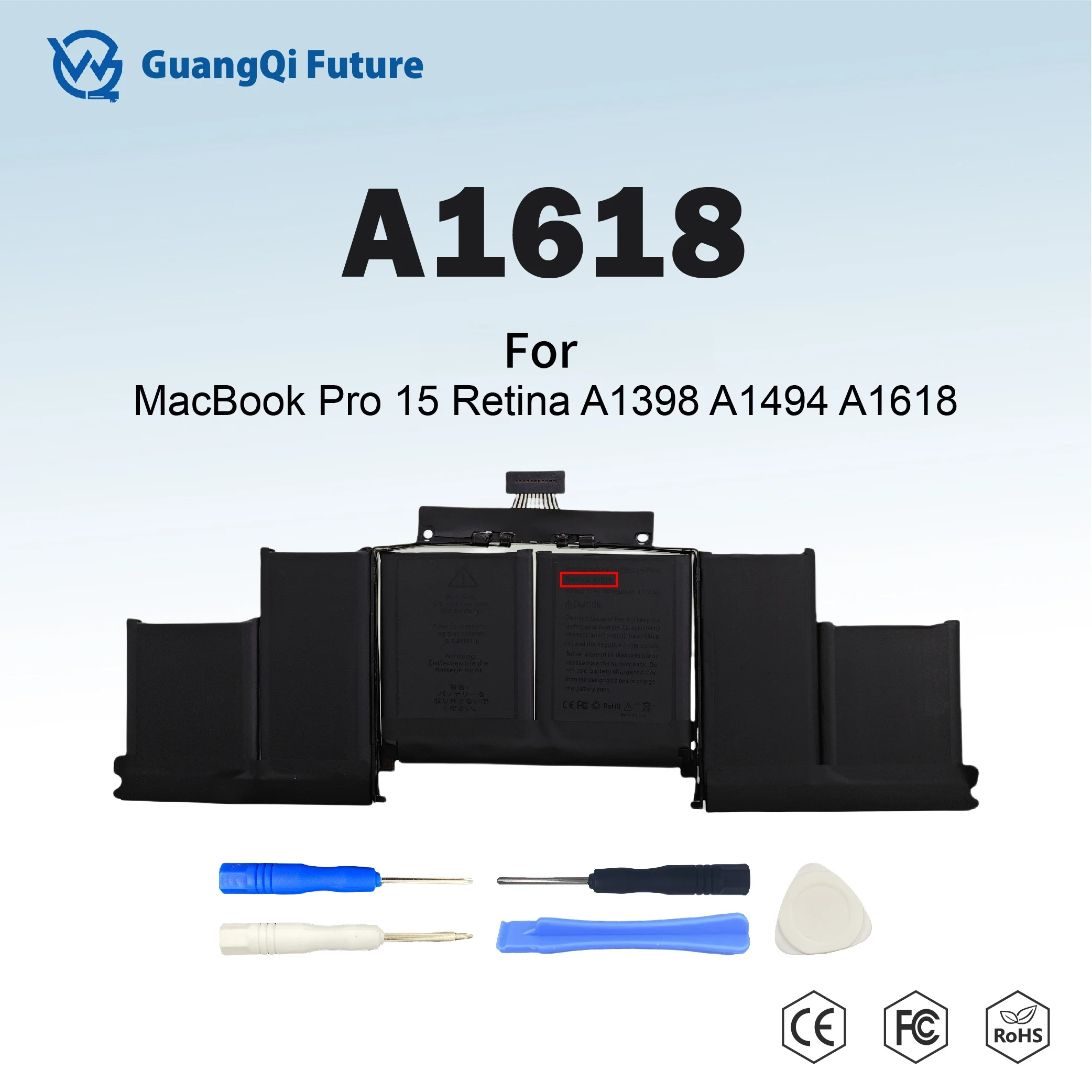 

A1618 A1398 102.4Wh 11.4V 8980mAh Battery Replacement For Macbook Pro Retina 15"(Mid 2015 Year ONLY) A1494