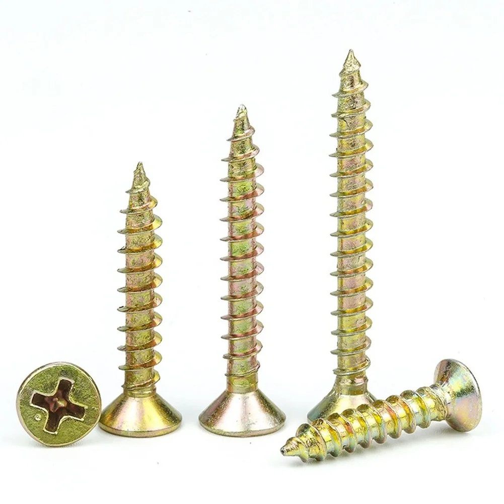 Wood Screws for kit 210PCS Countersunk Self Tapping Carbon Steel Screws for Carpentry Framing Panel Mounting and General Purpose
