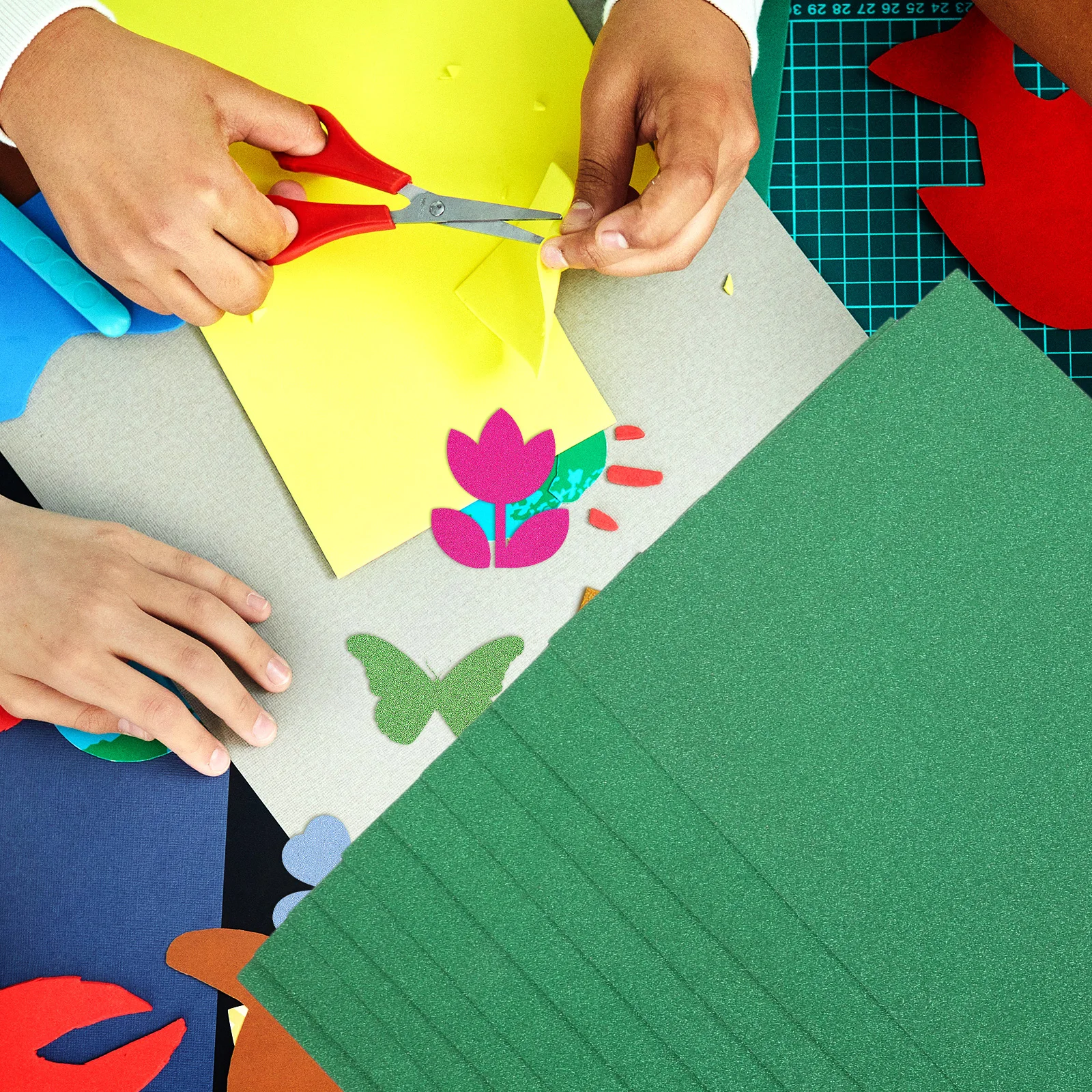 

10pcs Gold Powder Cardstock Nonshedding Glitter Paper for DIY Projects Green Scrapbook Card Making Party Decoration Colored H