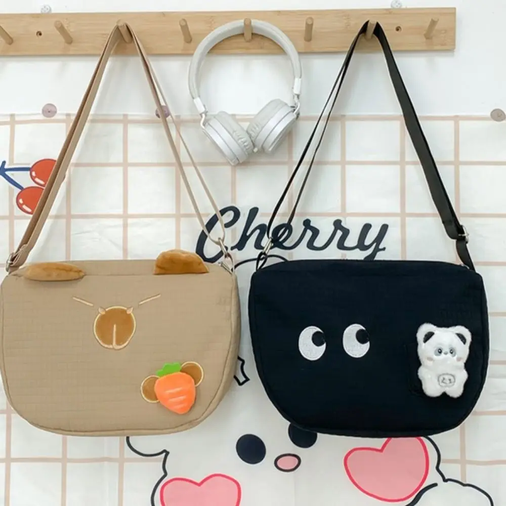 

Casual Snot Capybara Shoulder Bag Carrot Cute Pink Piggy Crossbody Bag Bear Fashion Black Eyes Sling Bag Girls