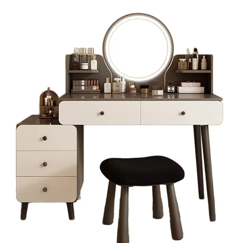 storage chest integrated desk dresser Dresser bedroom simple modern cosmetic cabinet 2025 new small