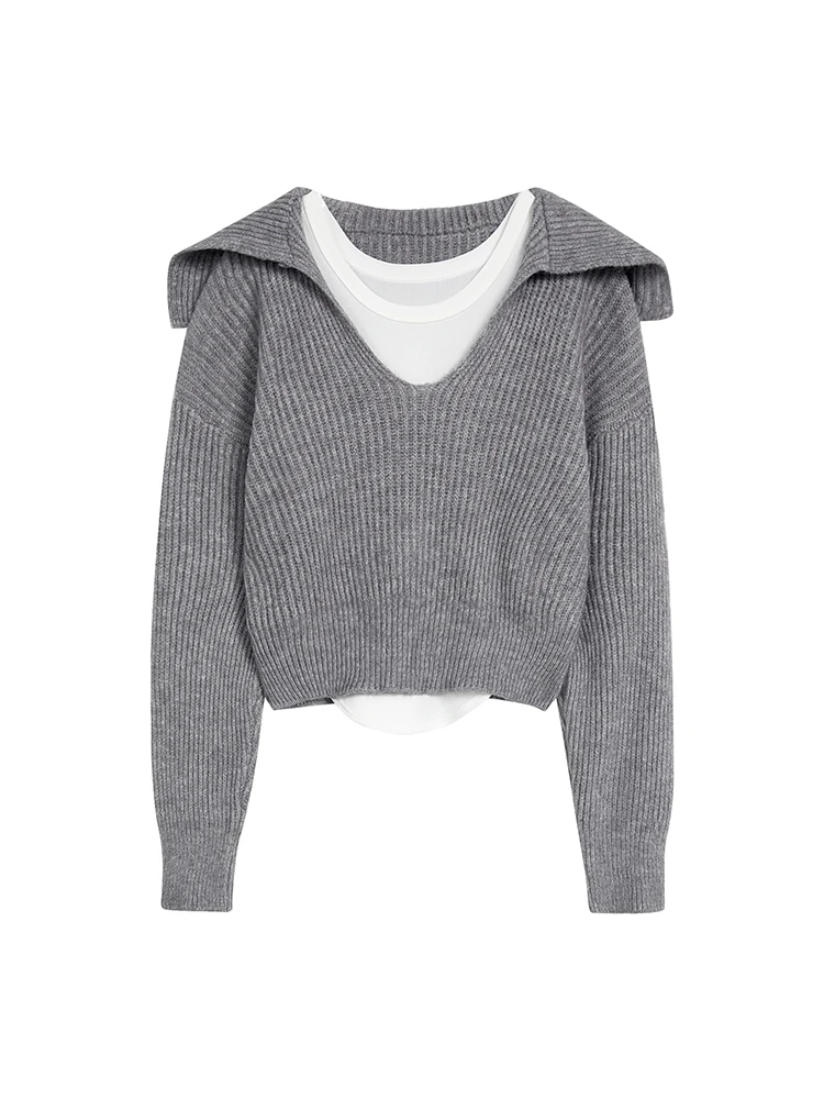 Fashion Simple Classical Cashmere Top Vintage O-Neck Long Sleeve Casual Simple Pullovers Women Chic Knitted Sweater Streetwear