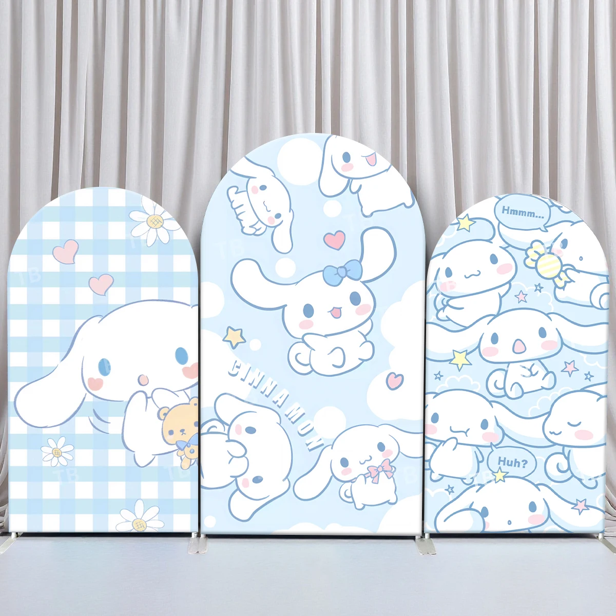 

TB Cinnamoroll Arch Backdrop Cover Sanrio Baby Shower Girl Birthday Party Decoration Photography Background Props Elastic Fabric