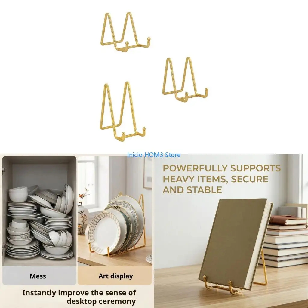 A5YD Elegant Metal Photo Frame Stand Display Holder Organizers For Home Office Decors