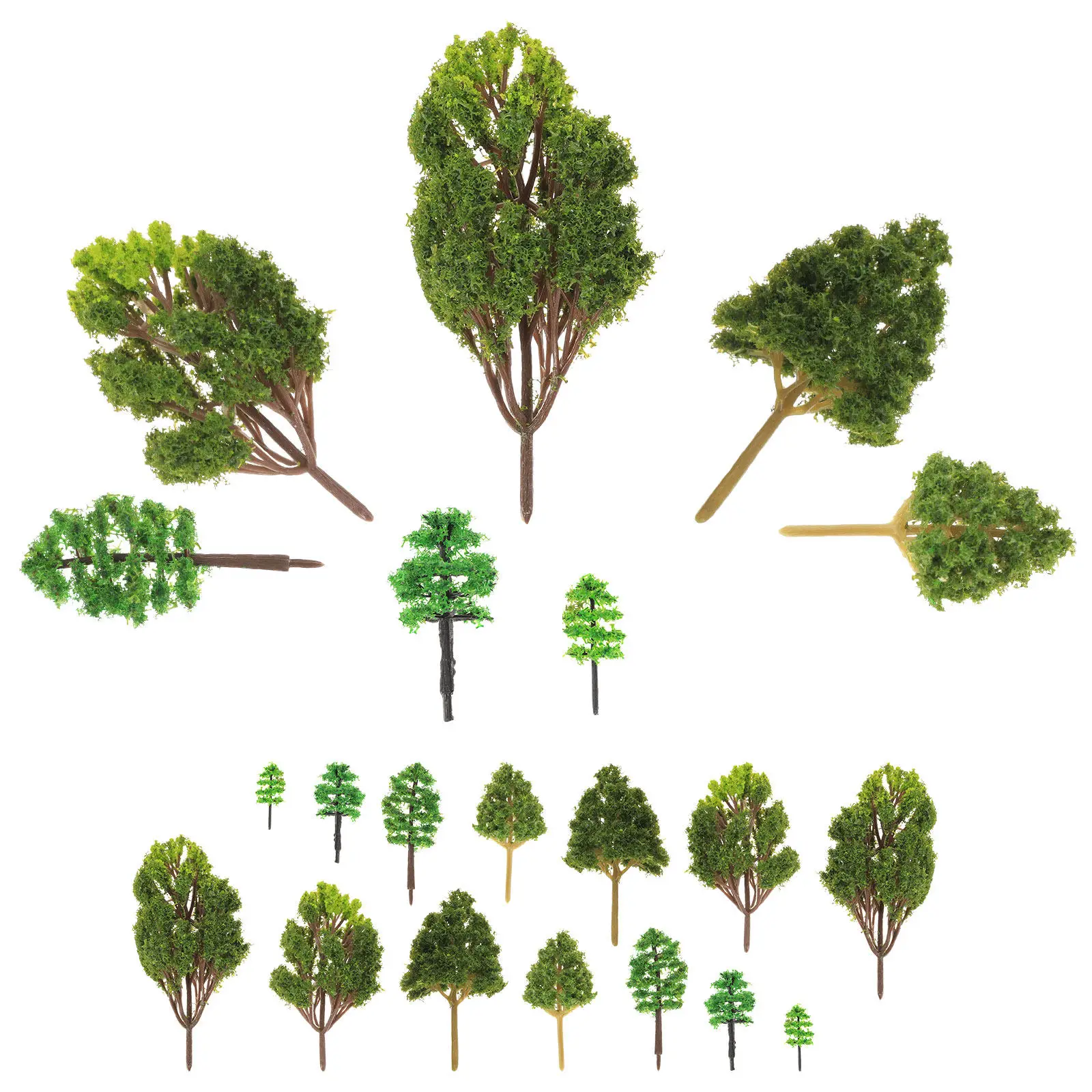 

28 миниатюрных искусственных деревьев для микроландшафта, песочницы, DIY-декора сада, реалистичные пластиковые имитации деревьев