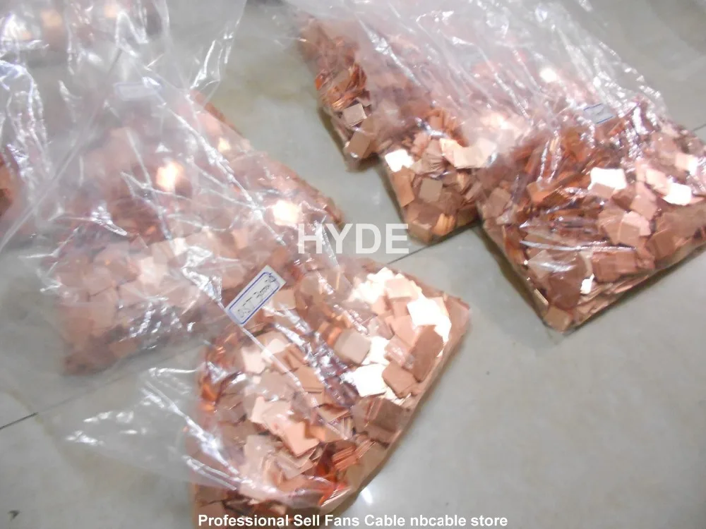 40PCS- 15mmx15mm Heatsink Copper Shim Thermal Pads for Laptop GPU VAG PAD