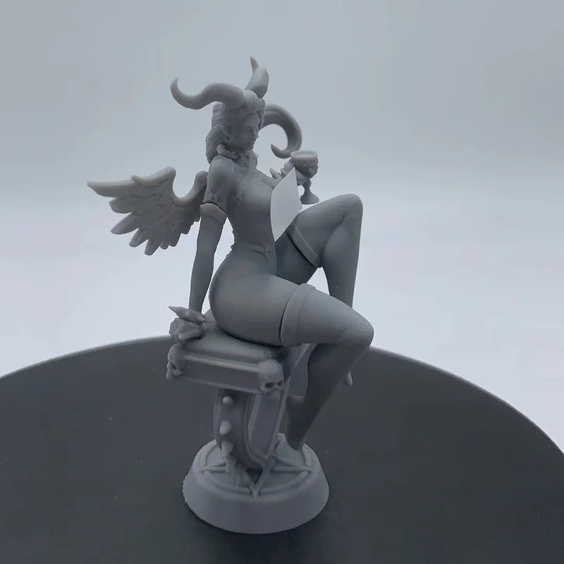 Anime rysunek 1/24 skala zestaw figurek z żywicy Fantasy kobieta Succubus 84mm całkowita wysokość niezmontowane i niepomalowane zabawki Diorama