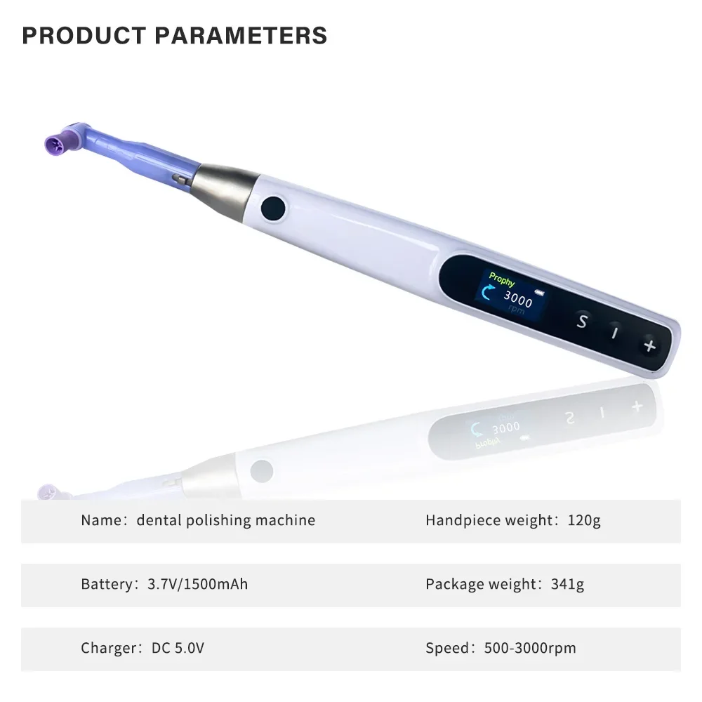 Elektrischer kabelloser Polierer, abnehmbares kabelloses Prophy-Handstück, elektrisch, wiederaufladbar, Prophy-Winkelprodukte