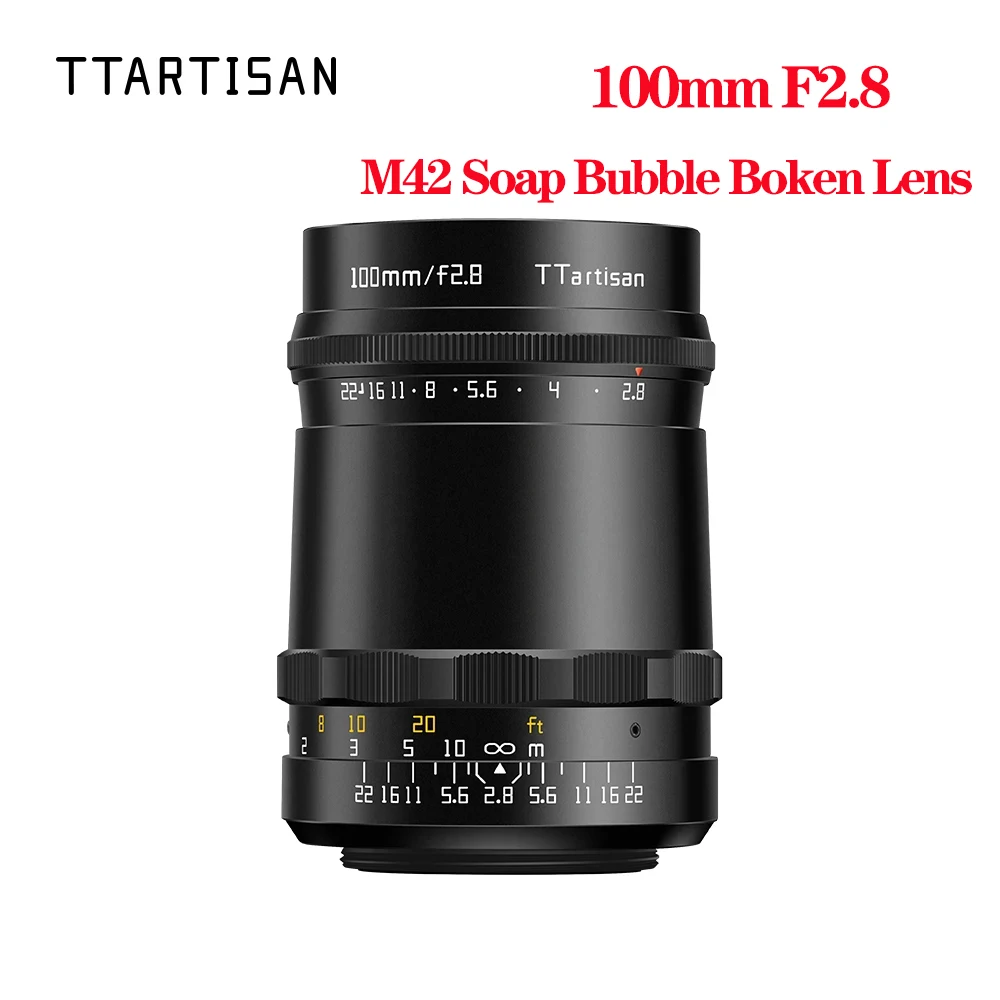 TTArtisan 100mm F2.8 M42 Soap Bubble Boken Camera Lens Full Frame  Large Aperture Lens for Sony E Nikon Z Canon RF Leica M Fuji