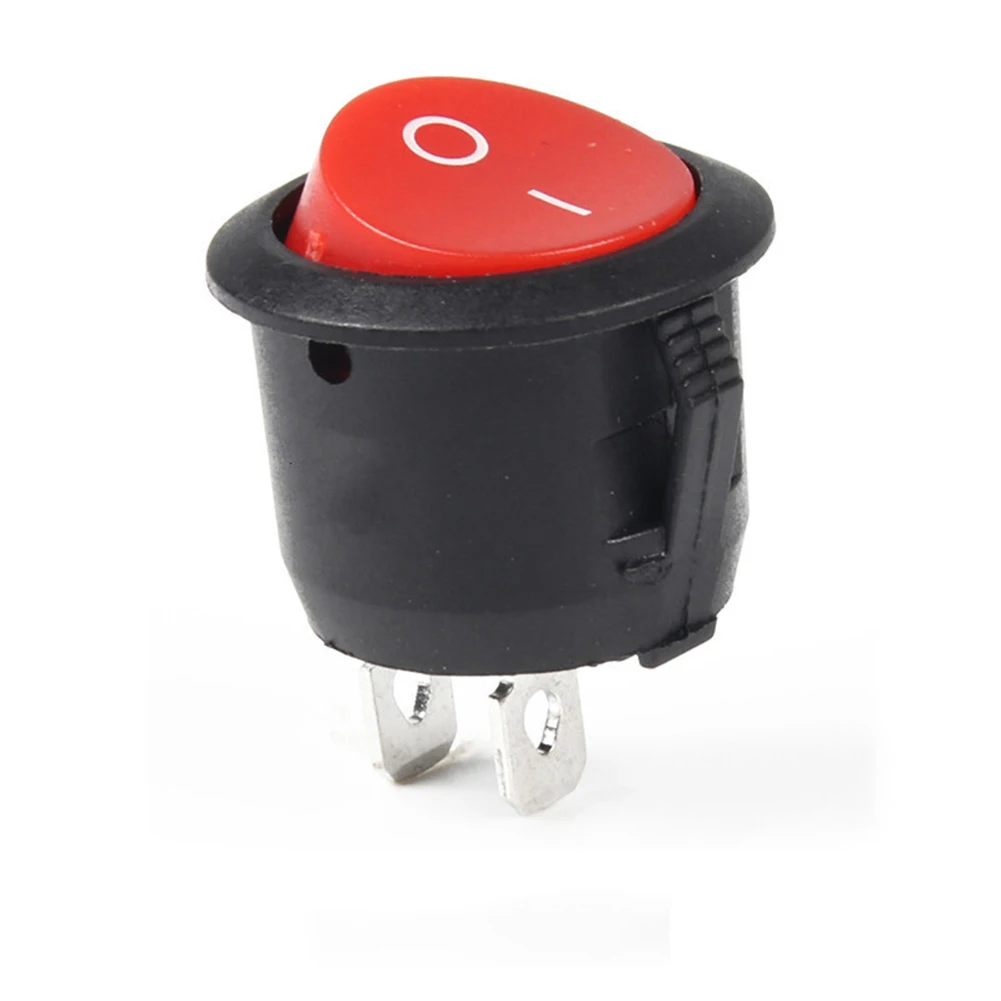 High Quality Car Accessories Rocker Switches Switches 2PCS Round Rocker Switch SPST Camper 2 Stalls 6A250V 2 Pin