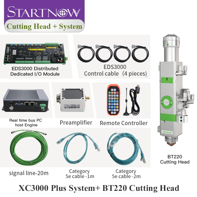 Startnow Raytools BM110 3000W BM06K 6000W Auto-Focus Flat Cutter Head For Sheet Metal Cutting Welding XC3000S Plus System BT240S