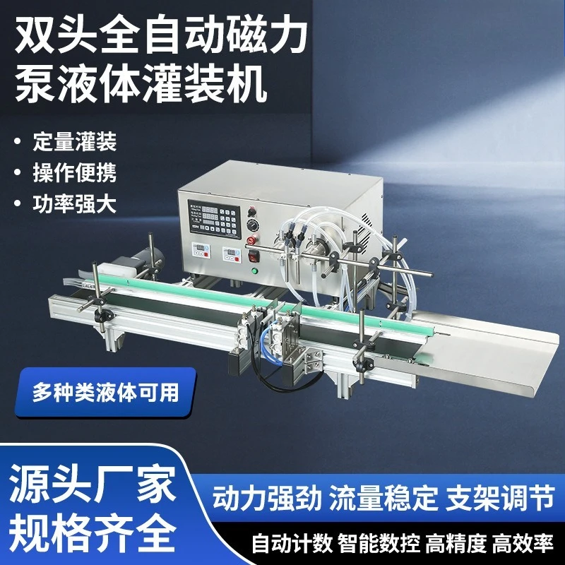Automatic double head magnetic pump liquid filling machine