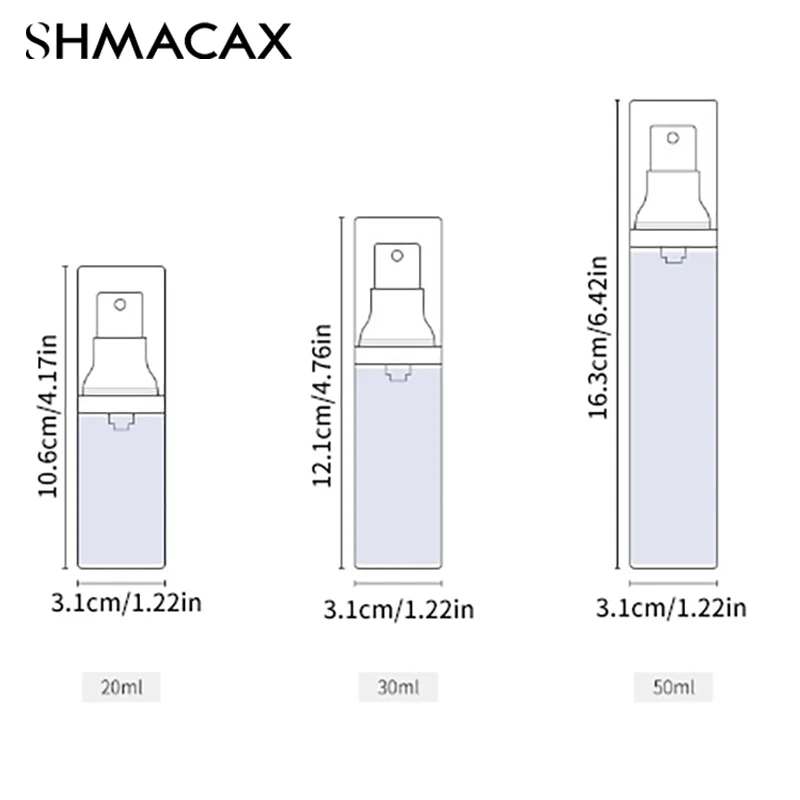 ขวดรีฟิลสูญญากาศแบบพกพา1ชิ้นภาชนะบรรจุครีมขวดปั๊มเดินทาง20มล. 30มล. 50มล.