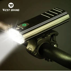 West Biking Bicycle Light Ipx6 Waterproof Usb Rechargeable 1500 Lumen 3 Pcs LED Bike Front Light Flashlight For Bicycle Lamp